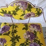 Fauteuil fleuri en fer forgé