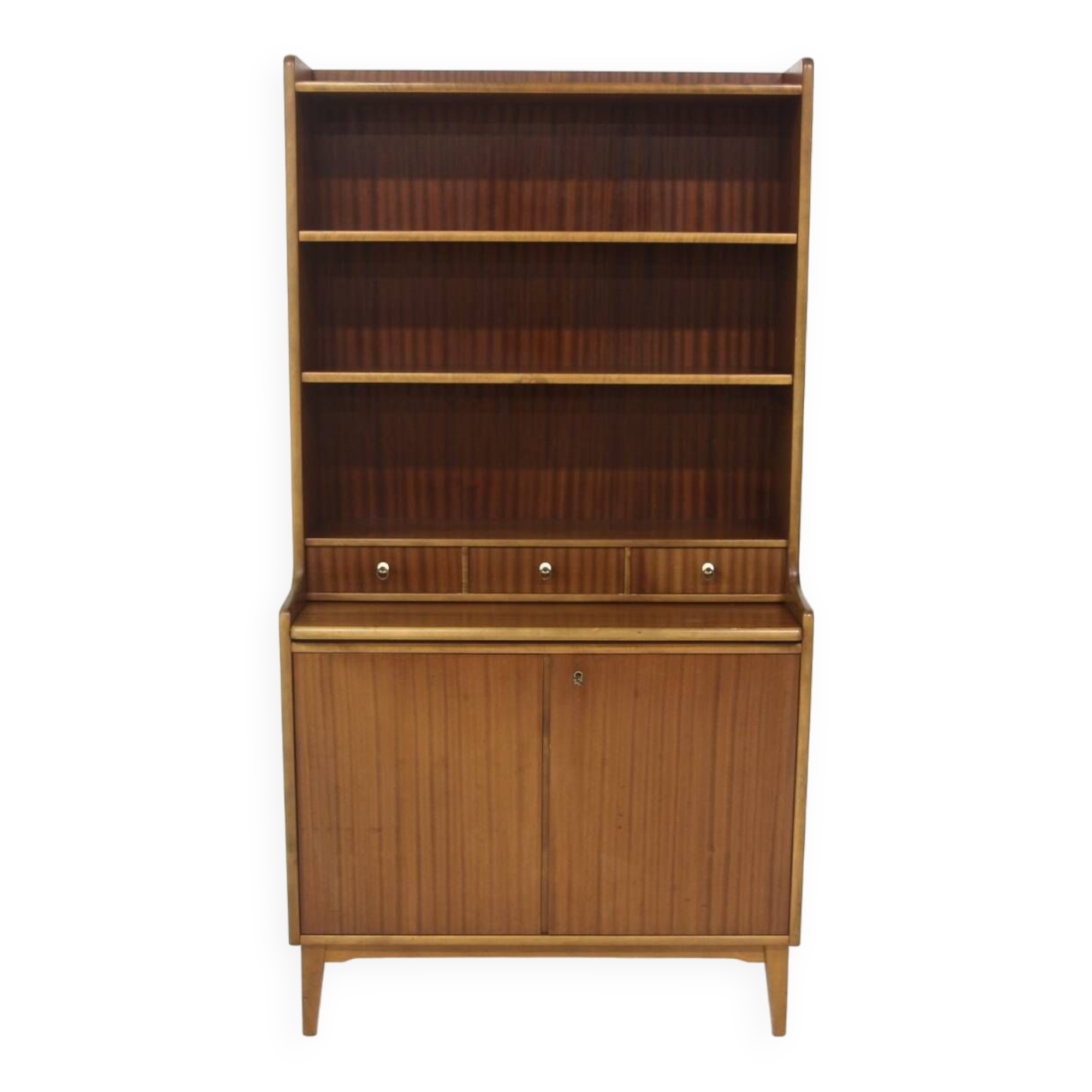 Scandinavian mahogany secretary desk, Denmark, 1950