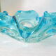 Empty pocket corolla in vintage azure blue Murano glass