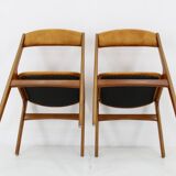 1960s Pair of Danish Teak Dining Chairs , Restored