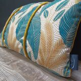 Set of 2 velvet/printed cushions 50x30cm