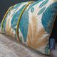 Lot de 2 coussins velours/imprimés 50x30cm