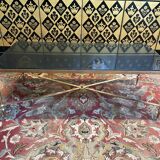 Brass and marble “Bagues” coffee table
