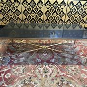 Table basse laiton et marbre