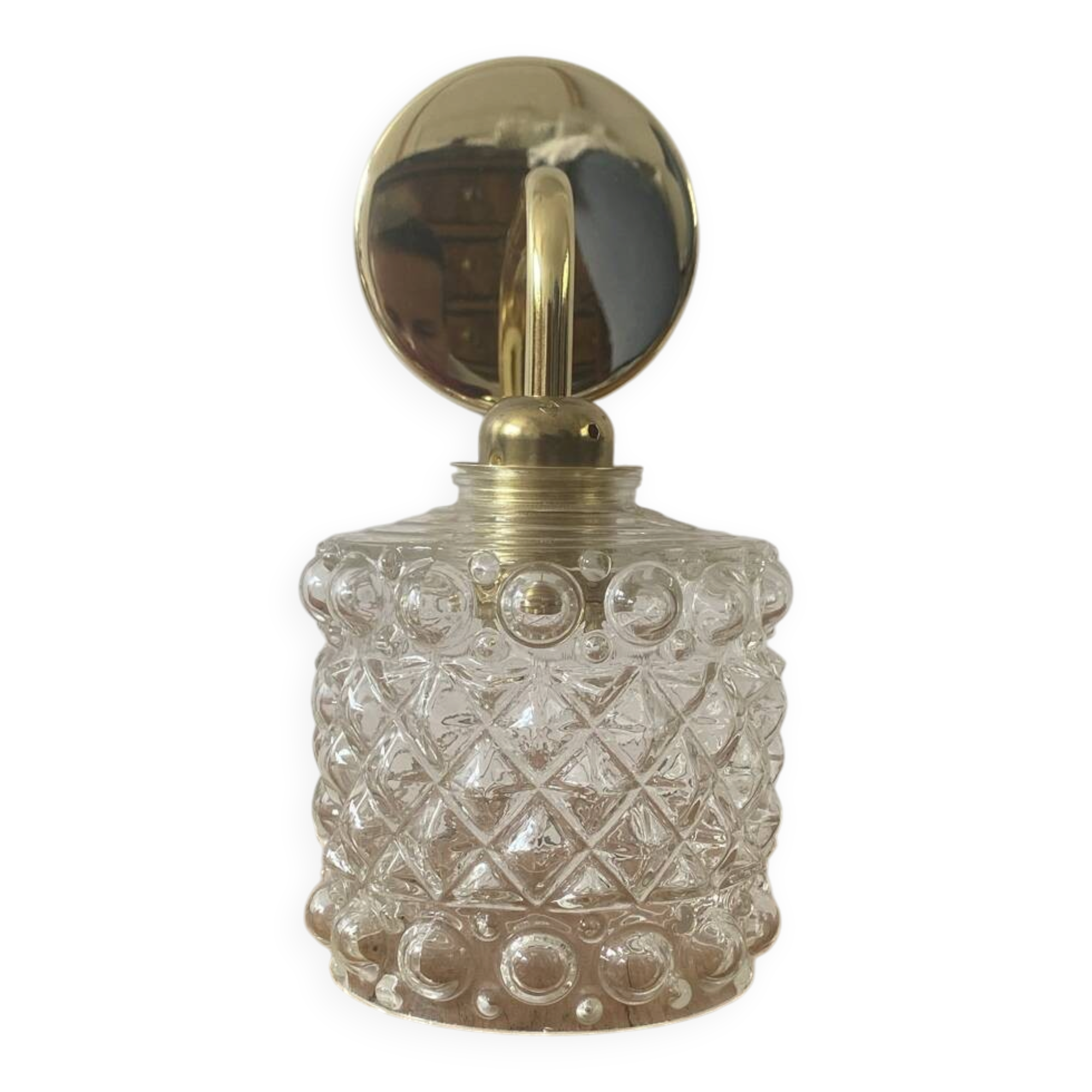 Vintage glass globe wall light