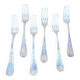 6 forks silver metal christofle mle laurel canals