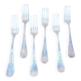 6 forks silver metal christofle mle laurel canals