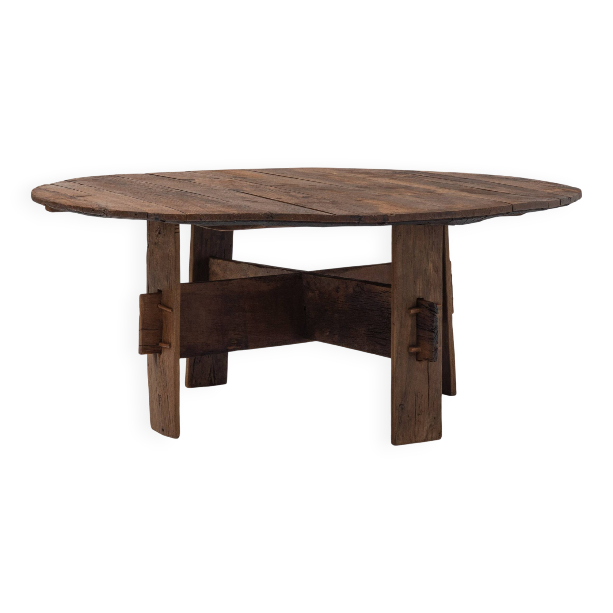 Impressive XL Oak Farmhouse Dining Table, France 19th century