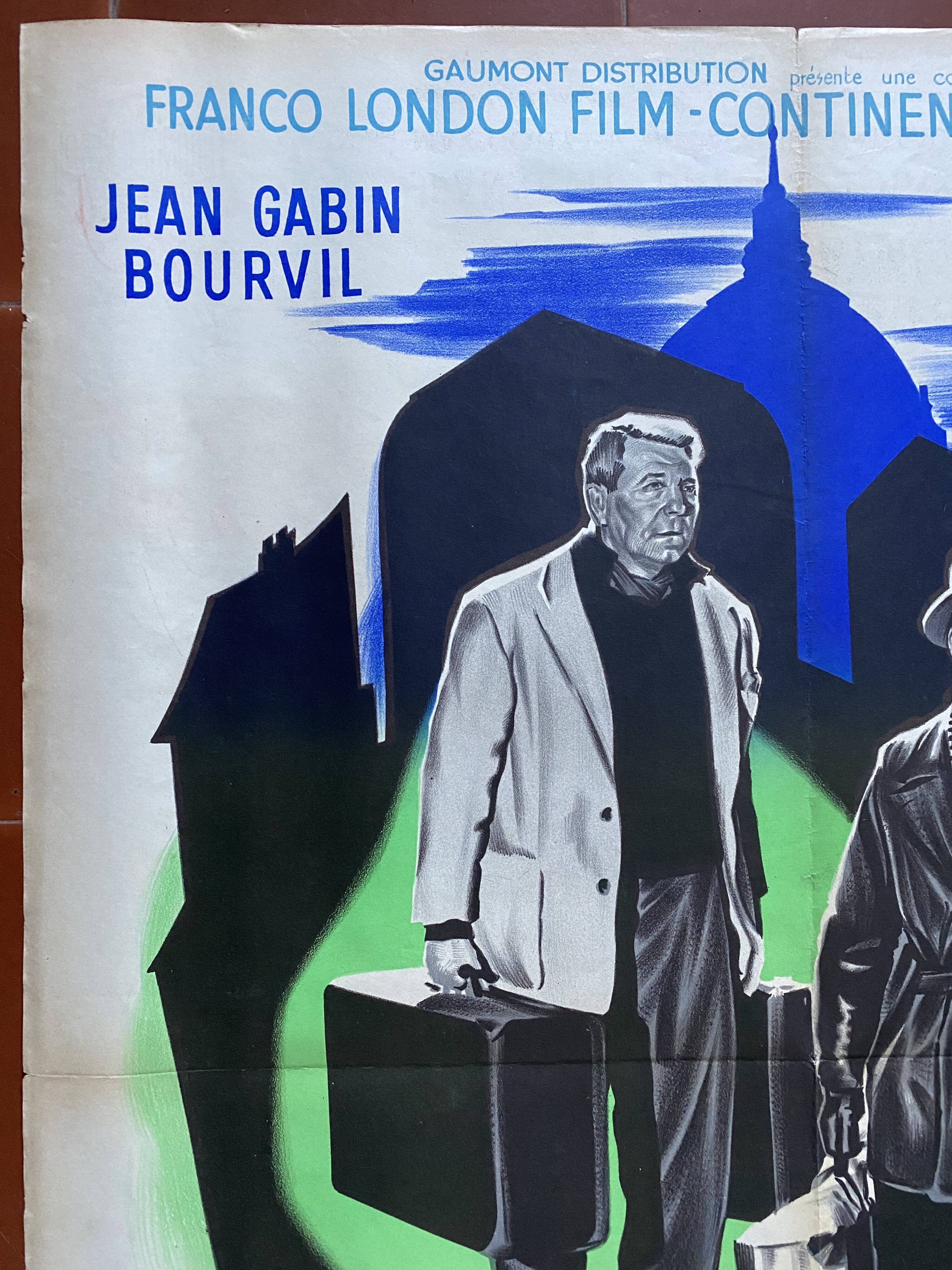 Original cinema poster "La Traversée de Paris" Jean Gabin, Bourvil 60x80cm 1956