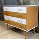Commode en chêne & rose poudré
