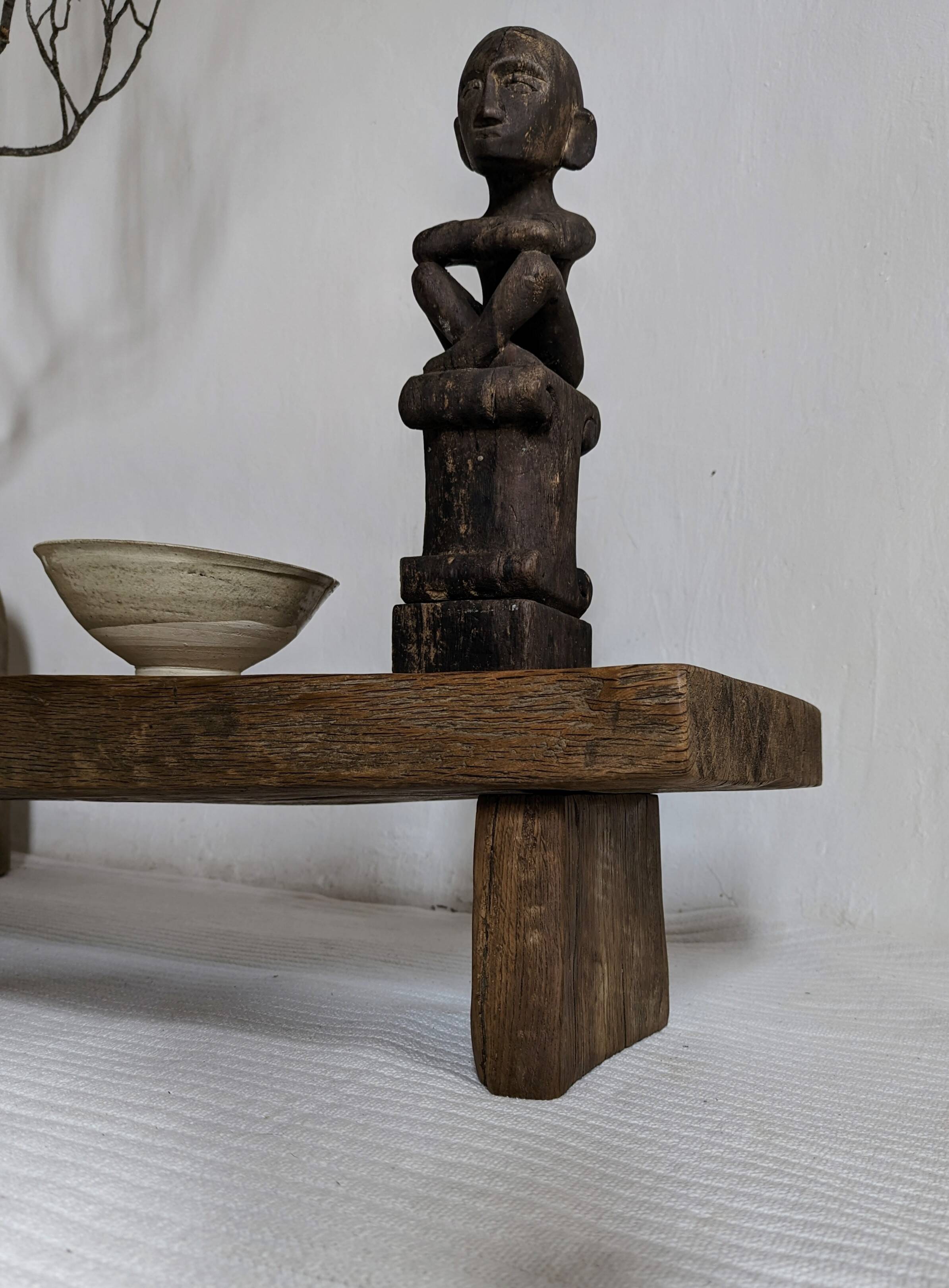 Coffee table or bench in old oak