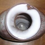 Vase with flattened body and Old Moorish inclusions
