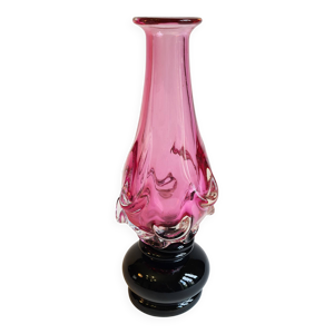 Soliflore en verre soufflé - rose