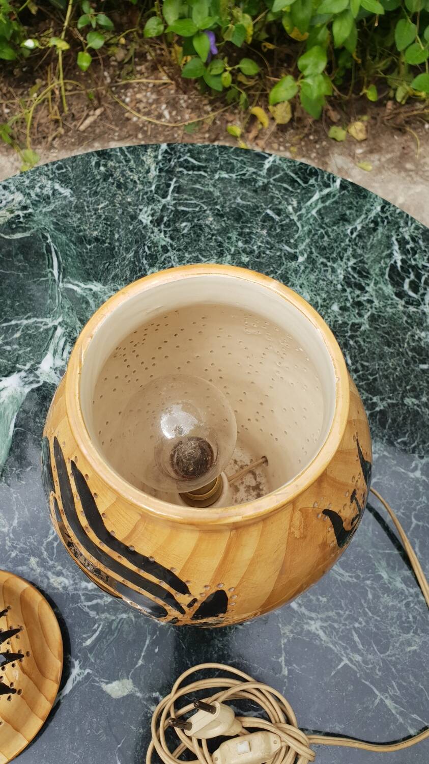 Vallauris ceramic lamp, 1950