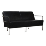 Canapé en cuir noir et chrome par Gunilla Allard, 1994