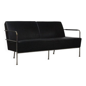 Black leather and chrome sofa by Gunilla Allard, 1994