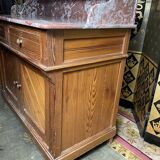 Bathroom cabinet in fir and marble