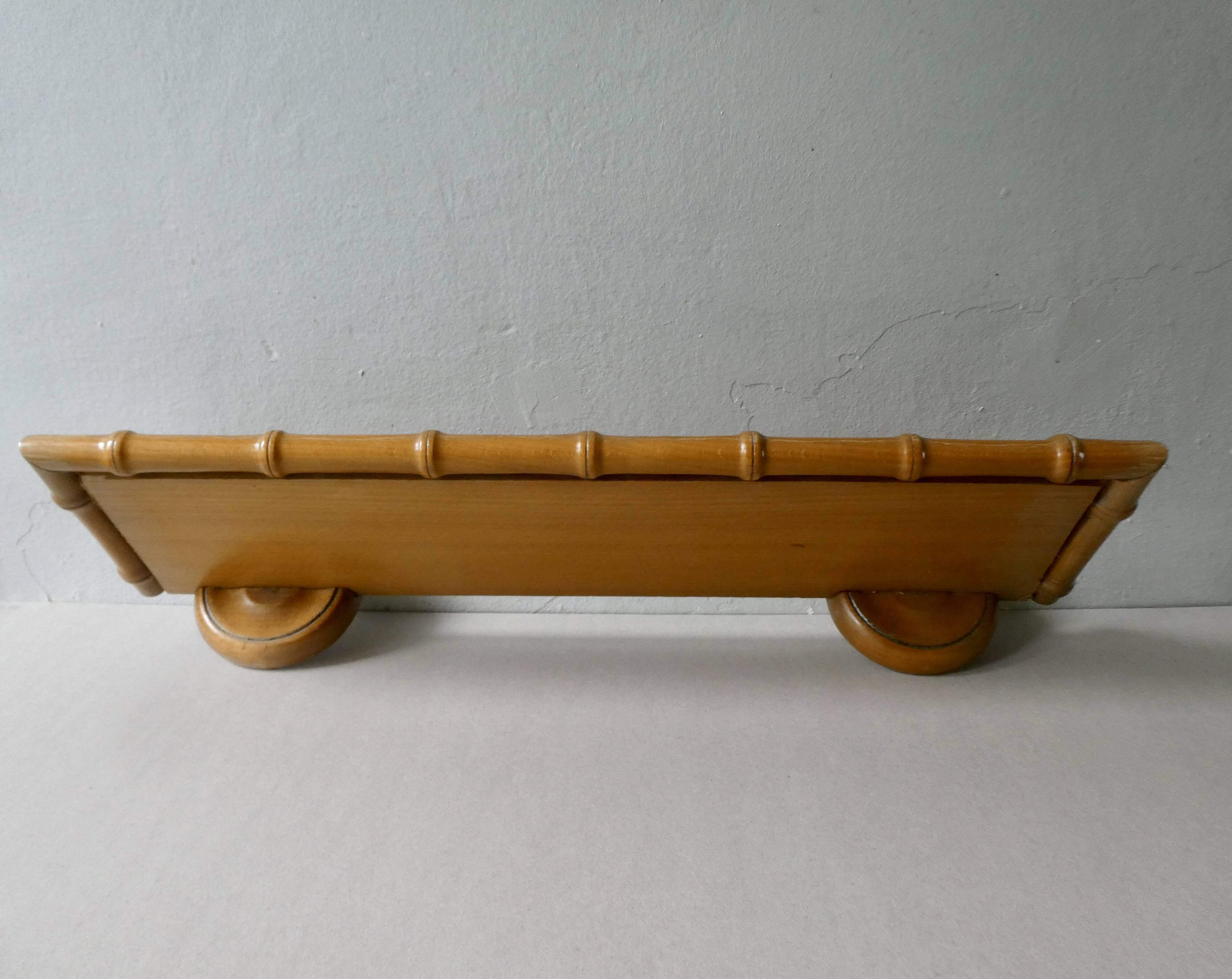 Wooden wall shelf, imitating bamboo