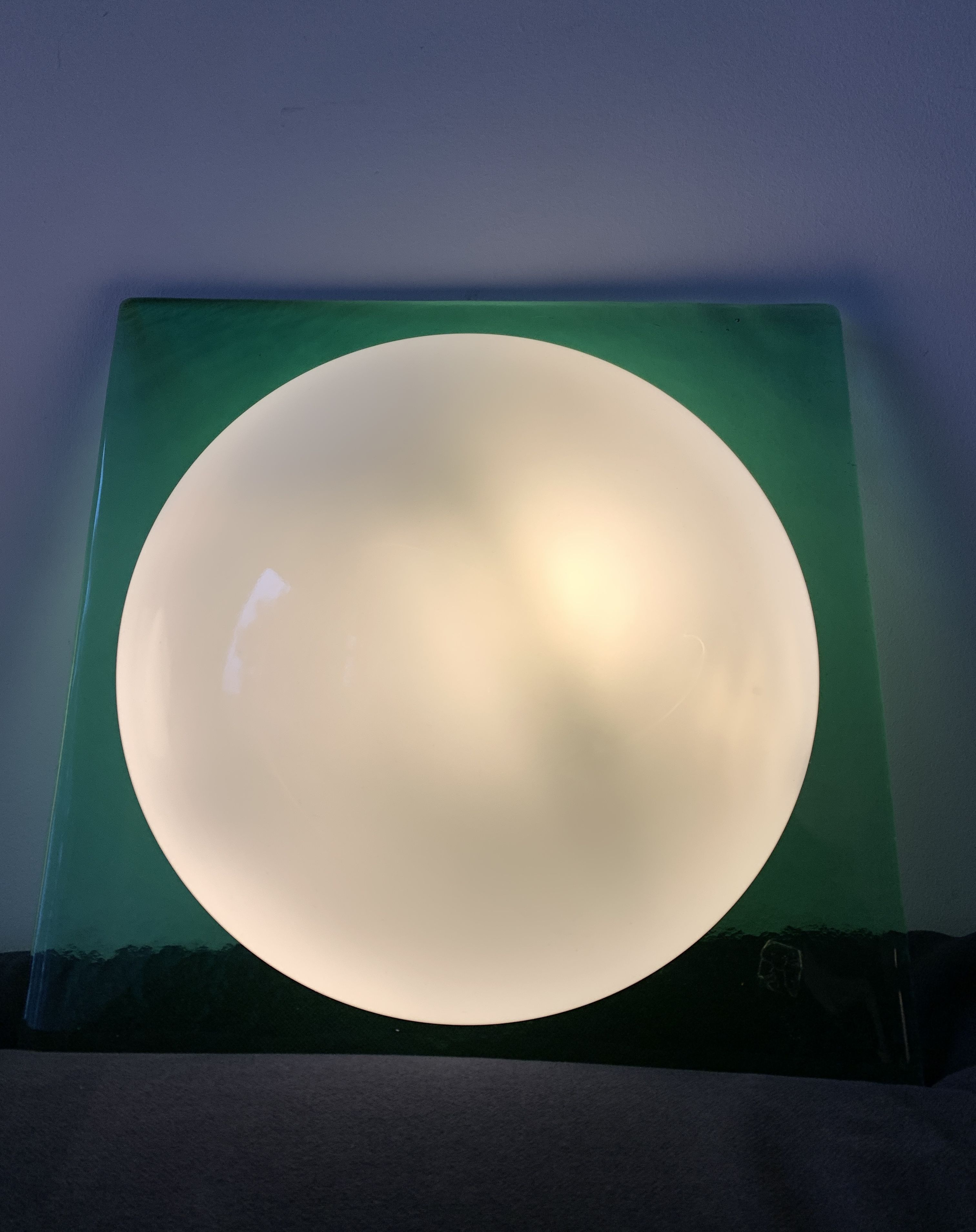 Pair of Italian glass wall sconces, Vétri Murano, 1980