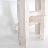 Travertine dining table