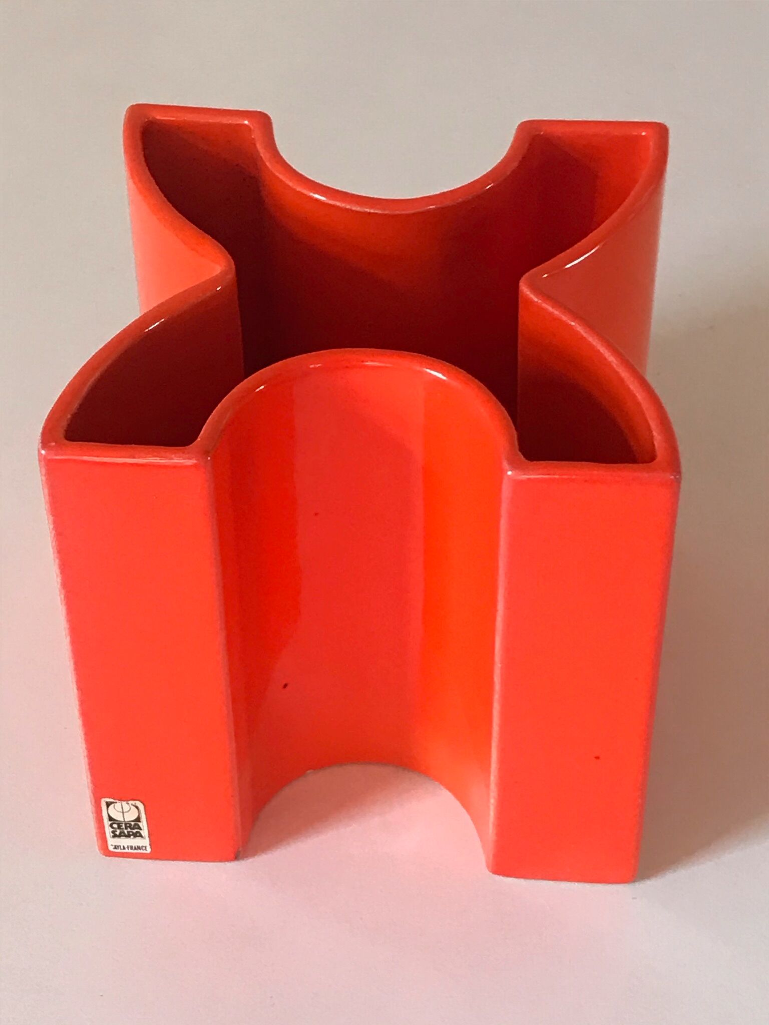 Vase en céramique française design années 70