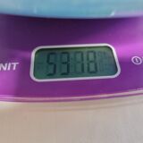 Design rocking vase in glazed ceramic with crystal decoration, 34 cm