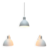 Vintage Danish enamelled pendant lamp model ES by Edgar Schlaefle for Louis Poulsen, 1980s.