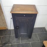 Jam jar in satin black patinated oak
