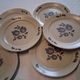 Set of 8 flat plates from St Amand model "Sologne" in good condition.