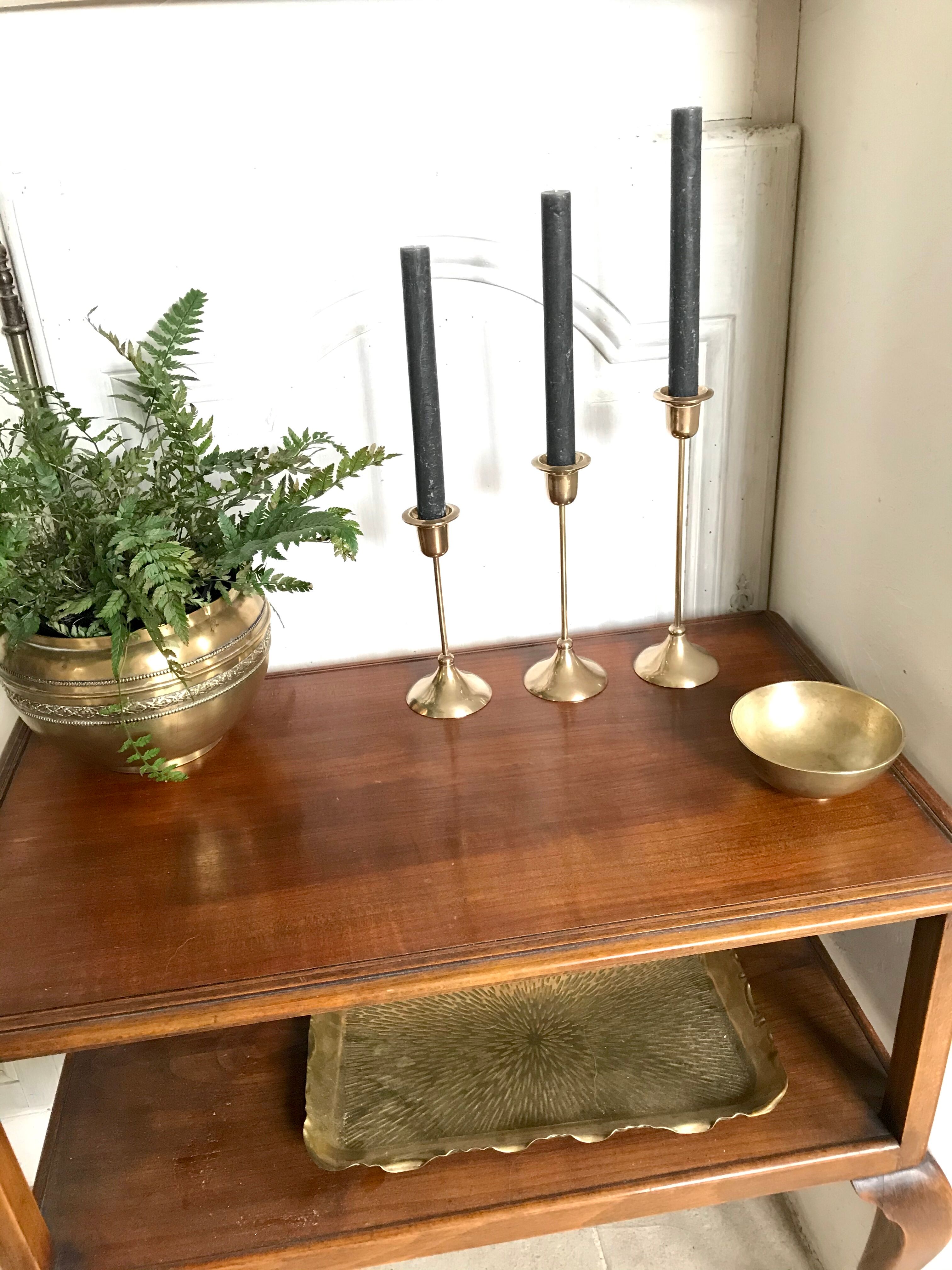 Brass candlesticks