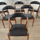 Kai Kristiansen Series of 6 teak chairs