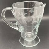 Service pichet et verres ciselé motif Fleurs