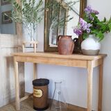 Raw wood console