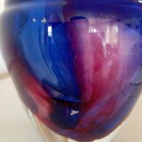 Vase signed Pierre Gallou glassware of art of Amboise