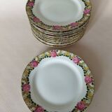 11 assiettes à dessert Raynaud vintage