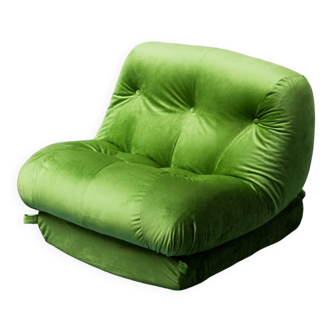 Fauteuil velours vert nuvolone rino maturie