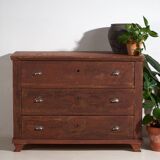 Ancienne commode rouge marron (vers 1920)