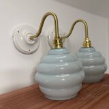 Pair of Art Deco swan neck wall lights