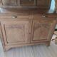 Art Deco two-body sideboard in natural chestnut.