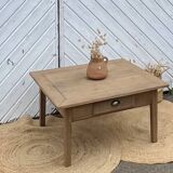 Antique farmhouse coffee table in solid raw oak