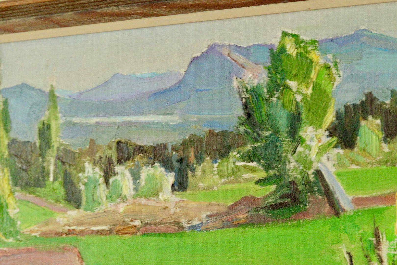 Huile sur panneau suédoise "Solig Försommardag", Fritz Smedberg