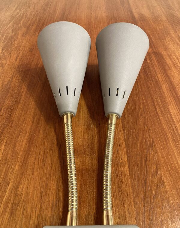 Applique double métal design scandinave 1950.