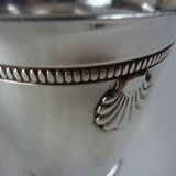 Silver metal timpani in its original case