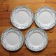 4 assiettes plates en terre de fer modèle "Blériot" Saint Amand et Hamage