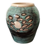 Vase vert bleuté