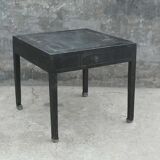 Table carrée ancienne bois laqué