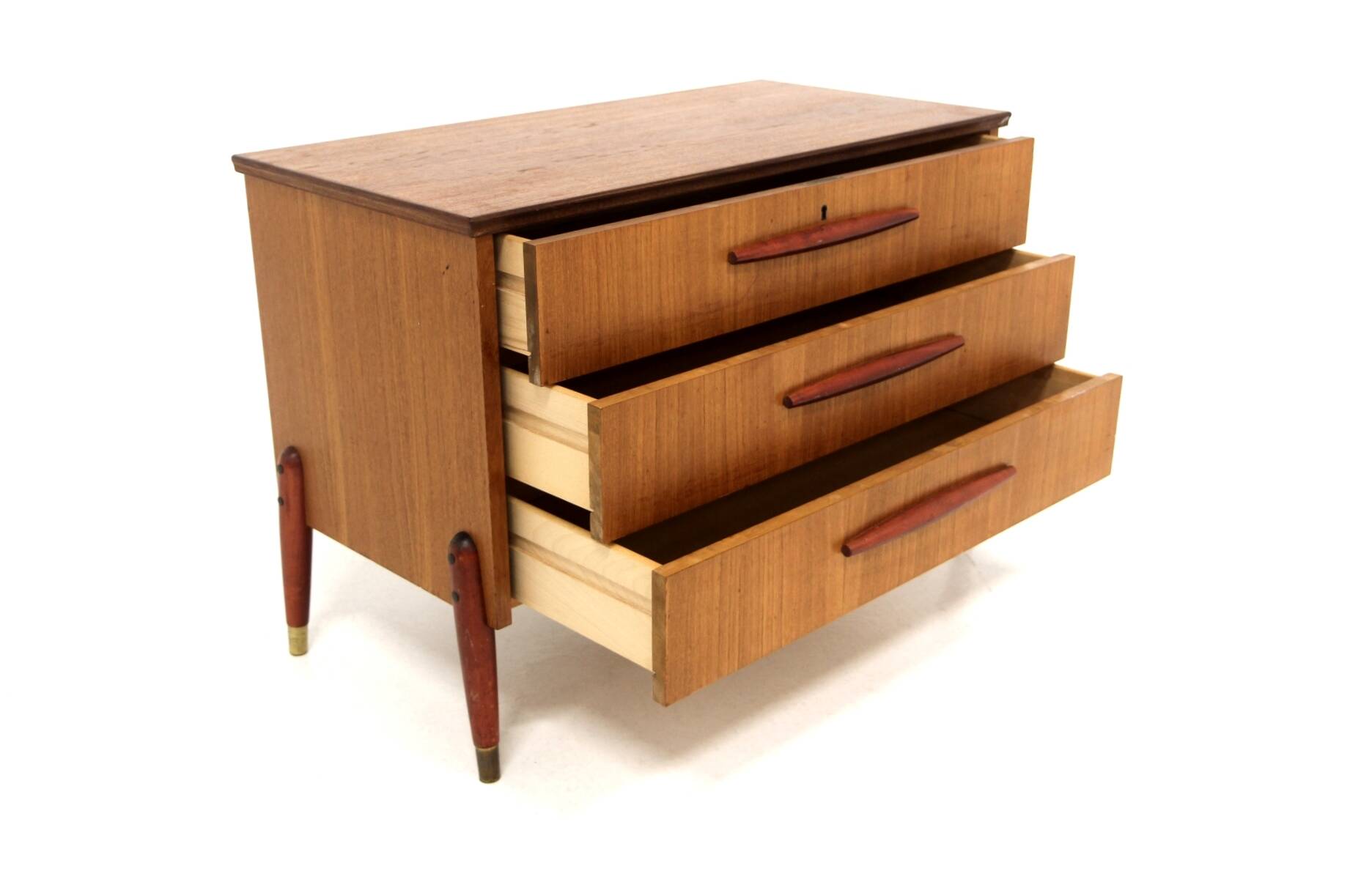 Scandinavian teak chest of drawers, Bröderna Gustavssons, Markaryd, Sweden, 1960