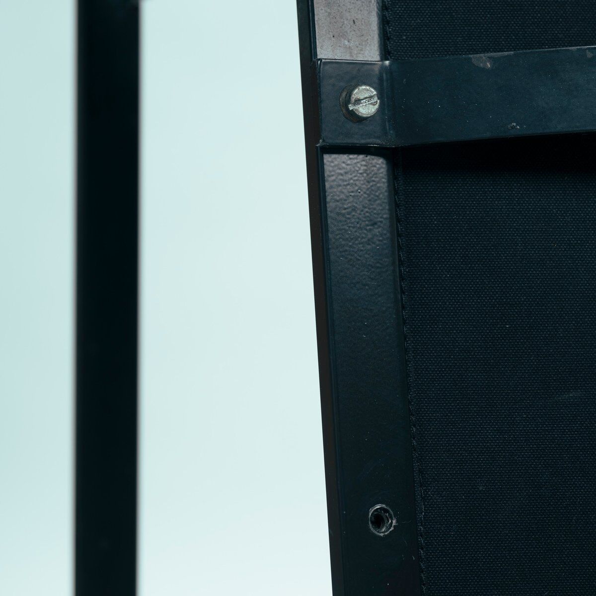 Vintage cubic steel canvas armchair by Radboud van Beekum by Pastoe, 1984