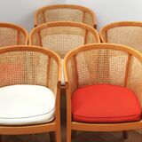 Suite of 8 convertible armchairs
