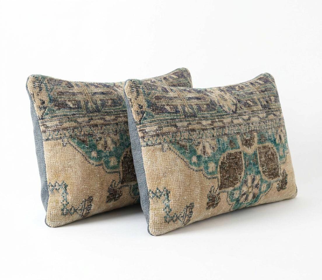 Set of 2 vintage Turkish cushion covers 41x61 cm